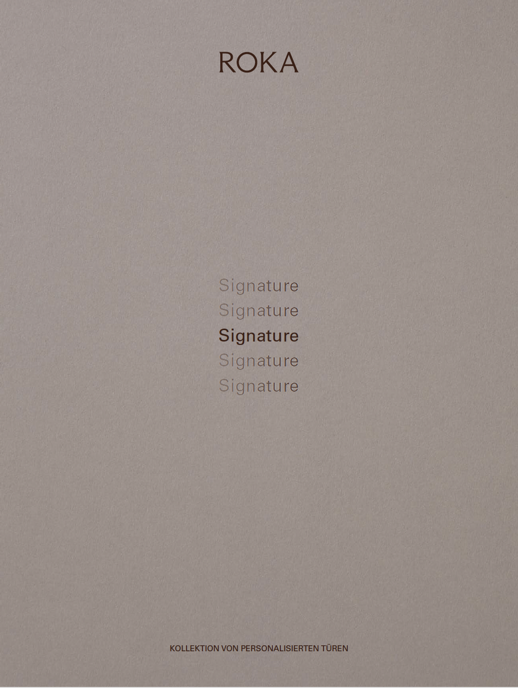Roka Signatur Katalog