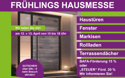 FRÜHLINGS-HAUSMESSE am 12. + 13. April von 10 bis 18 Uhr